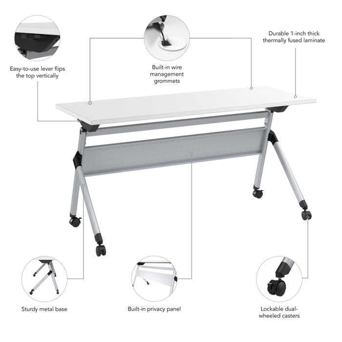 Envision 60W Folding Training Table