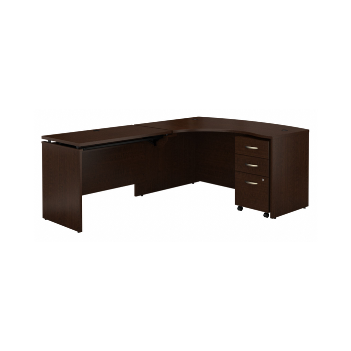 Series C 60W x 43D Left Hand 3 Position Sit to Stand L Shaped Desk with Mobile File Cabinet
