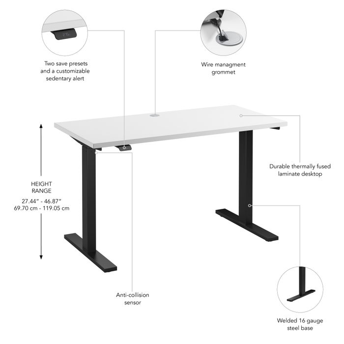 48W x 24D Height Adjustable Standing Desk