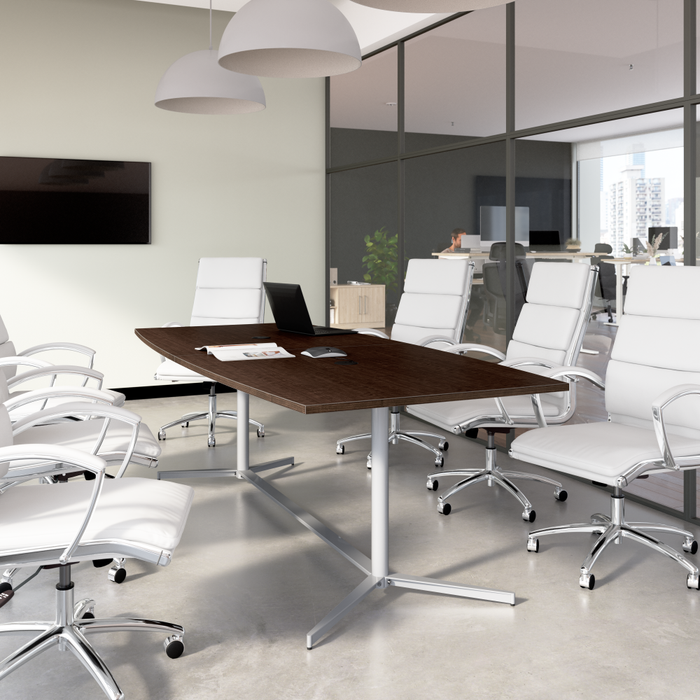 96-inch Office Conference Table with Metal Base