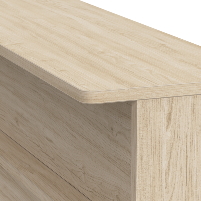 Arrive 60W x 72D L Shaped Reception Desk with Shelf