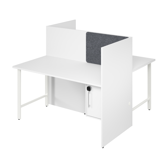 Hustle 60-inch 2 Person Office Cubicles with Locking Storage Cabinet