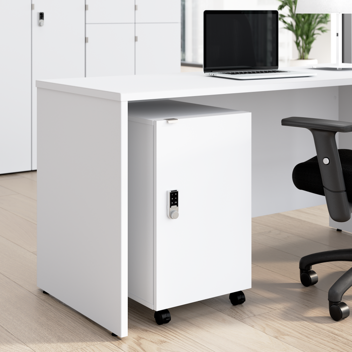 Assure Mobile File Cabinet with Drawer, Door, and Keypad Lock