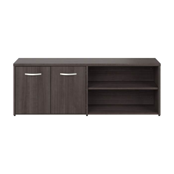 Hybrid Low Storage Cabinet with Doors and Shelves