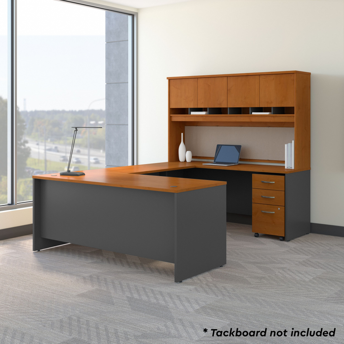 Series C 72W U Shaped Desk with Hutch and Storage