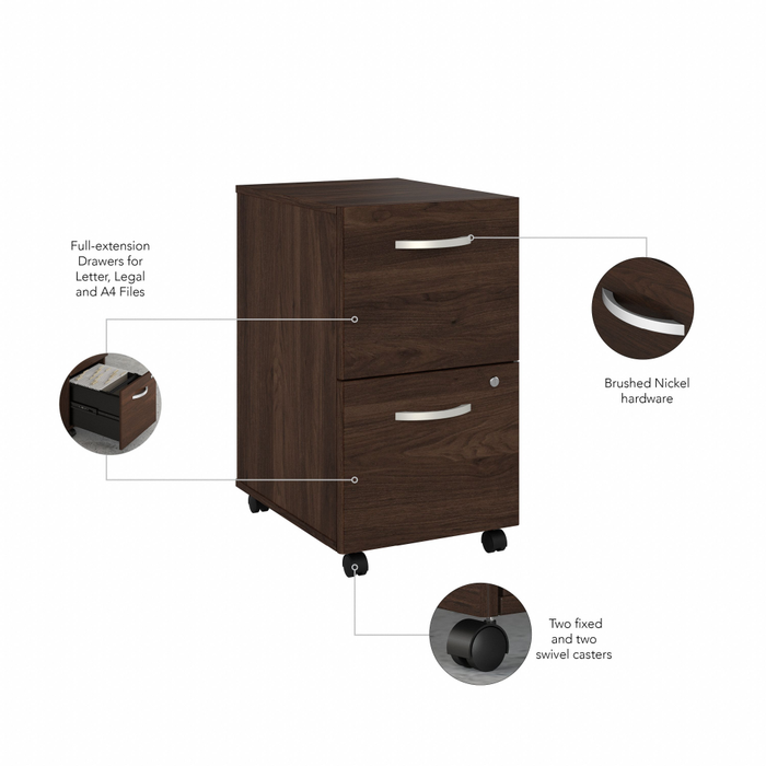 Studio C 2 Drawer Mobile File Cabinet