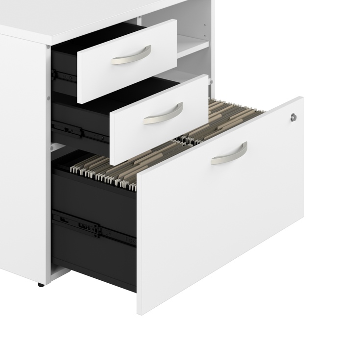 Studio C Office Storage Cabinet with Drawers and Shelves