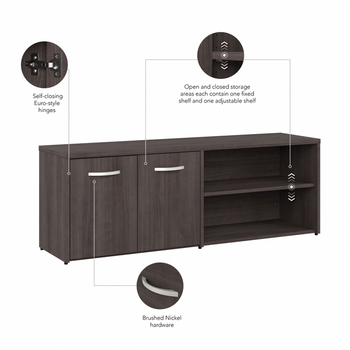 Hybrid 72W x 30D Computer Table Desk with Storage and Mobile File Cabinet