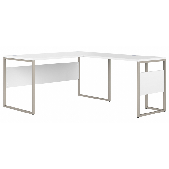 Hybrid 60W x 30D L Shaped Table Desk with Metal Legs