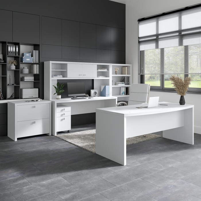 Echo L Shaped Bow Front Desk