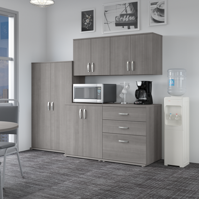 Universal 92W 5 Piece Modular Storage Set with Floor and Wall Cabinets