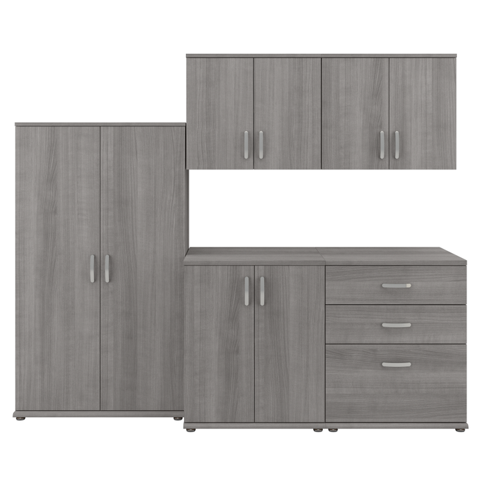 Universal 92W 5 Piece Modular Storage Set with Floor and Wall Cabinets