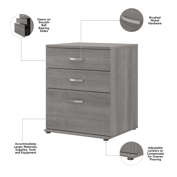 Universal Floor Storage Cabinet with Drawers