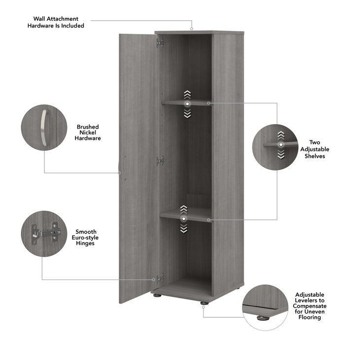 Universal Tall Narrow Storage Cabinet with Door and Shelves