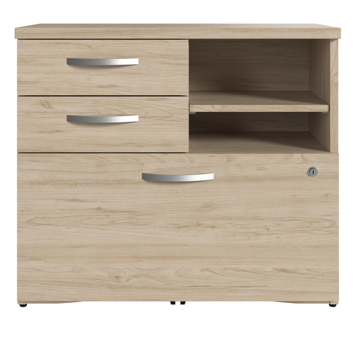 Studio C Office Storage Cabinet with Drawers and Shelves