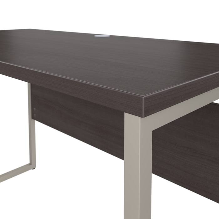 Hybrid 72W x 30D L Shaped Table Desk with Metal Legs