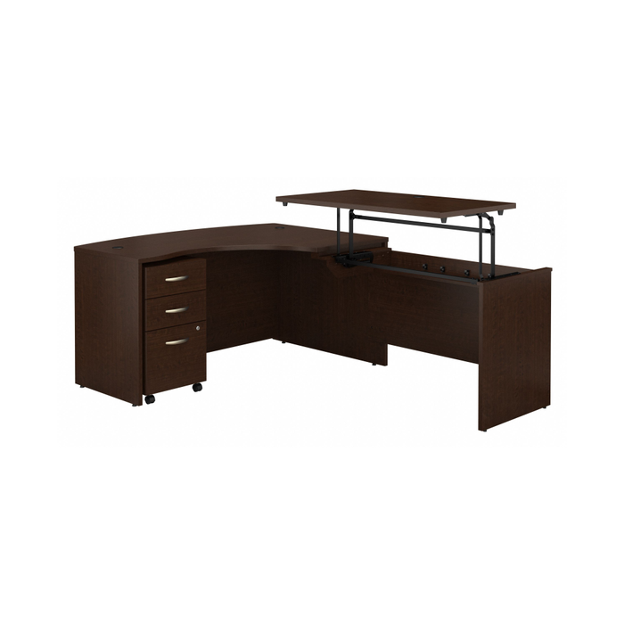 Series C 60W x 43D Right Hand 3 Position Sit to Stand L Shaped Desk with Mobile File Cabinet