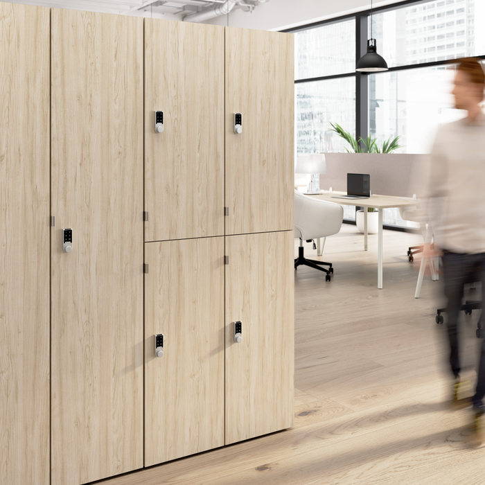 Assure Two Tier 4 Door Storage Lockers with Keypad Locks