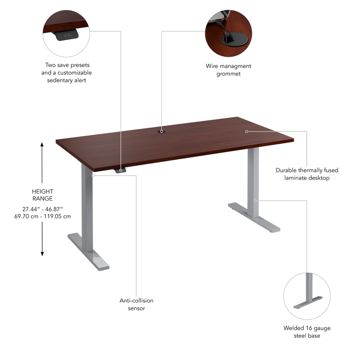 Move 60 Series 60W x 30D Electric Height Adjustable Standing Desk