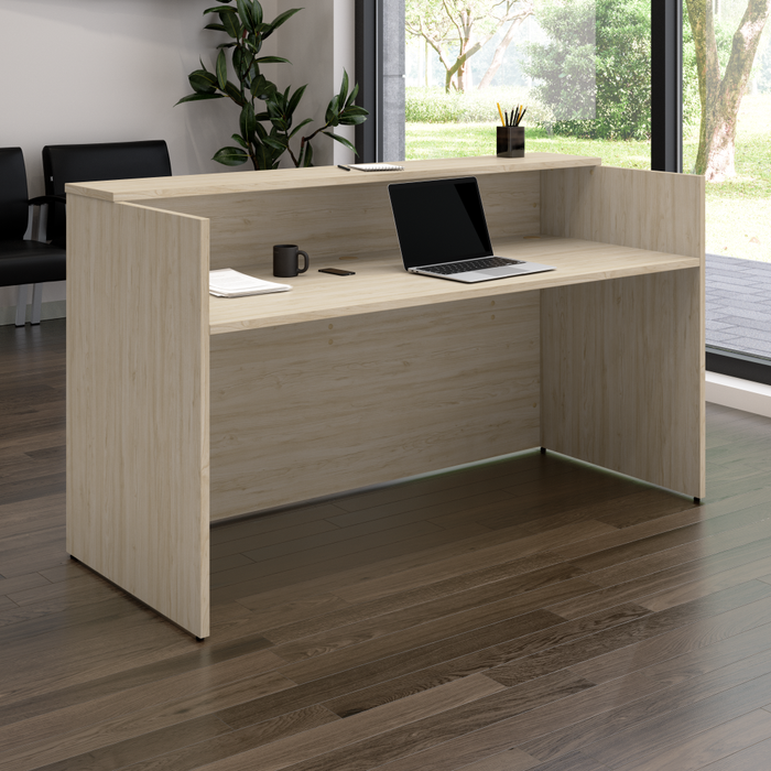 Arrive 72W x 30D Reception Desk with Shelf