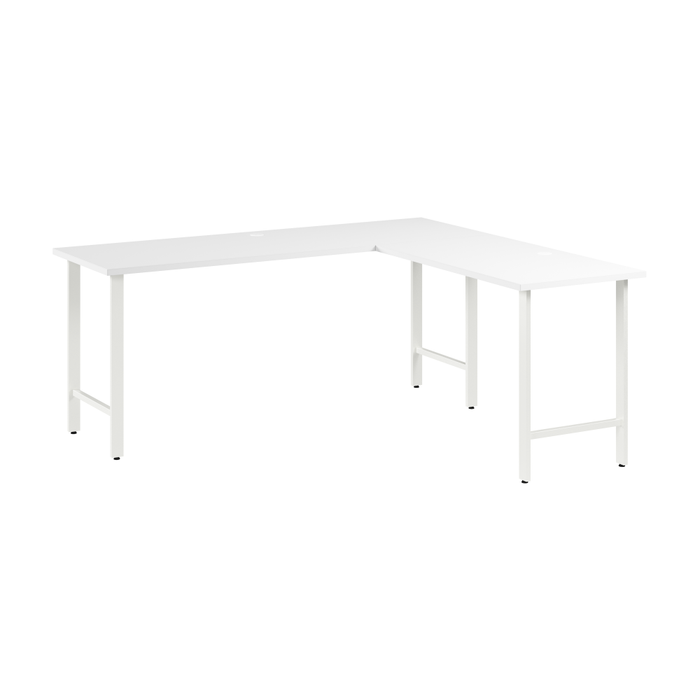 Hustle 72W x 24D L Shaped Computer Desk with Metal Legs