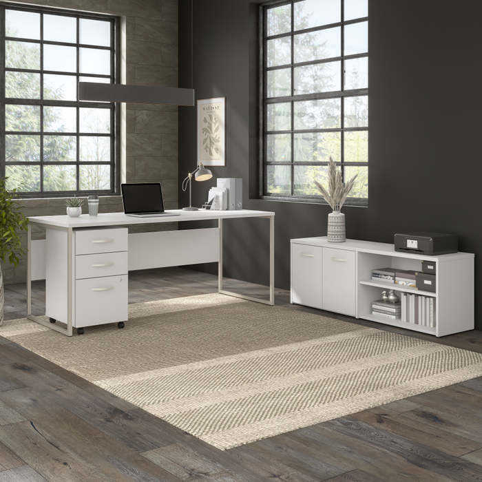 Hybrid 3 Drawer Mobile File Cabinet - Assembled