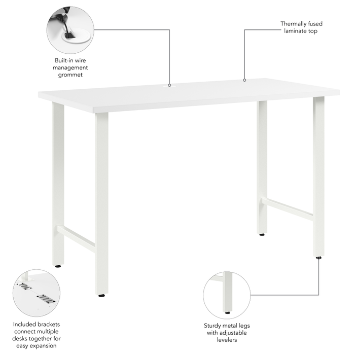 Hustle 48W x 24D Computer Desk with Metal Legs