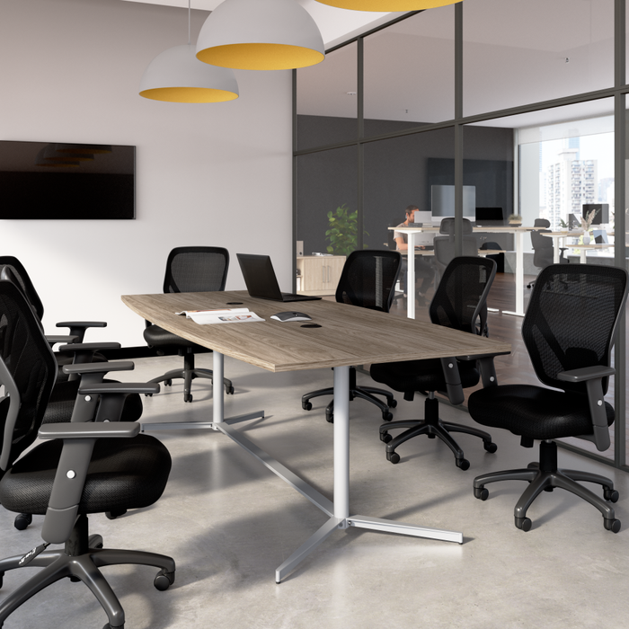 96-inch Office Conference Table with Metal Base