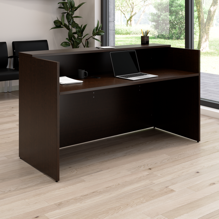 Arrive 72W x 30D Reception Desk with Shelf