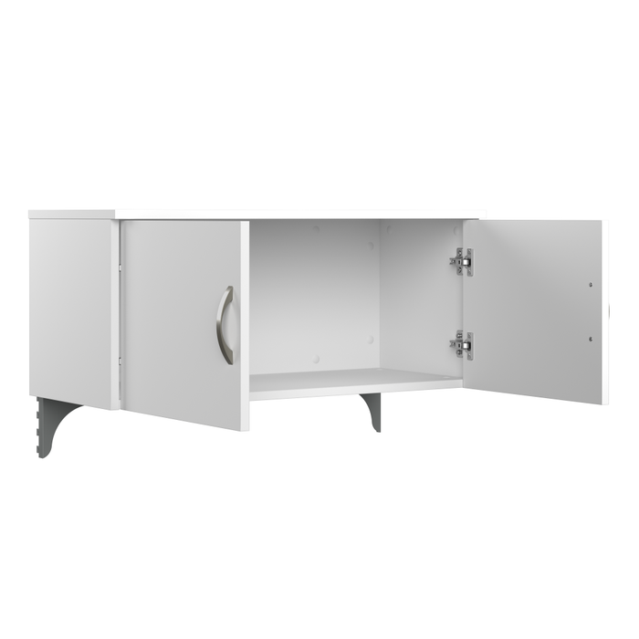 Easy Office 60-inch 2 Person L Shaped Cubicle Desk with Drawers and Low Panels