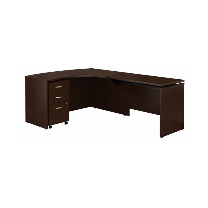 Series C 60W x 43D Right Hand 3 Position Sit to Stand L Shaped Desk with Mobile File Cabinet