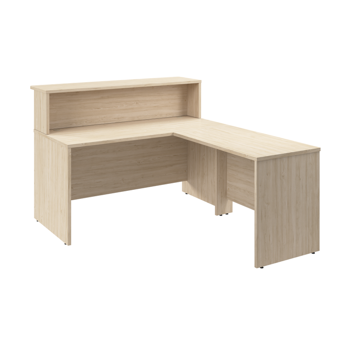 Arrive 60W x 72D L Shaped Reception Desk with Shelf
