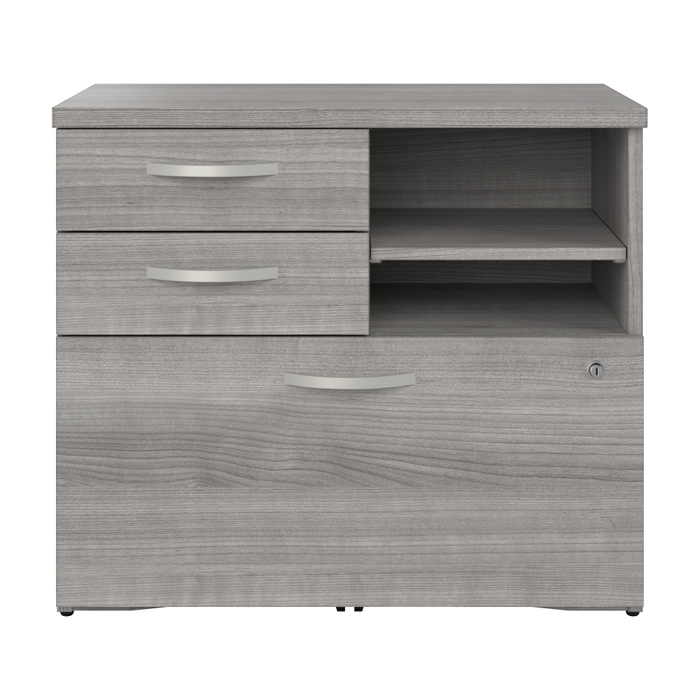 Hybrid Office Storage Cabinet with Drawers and Shelves