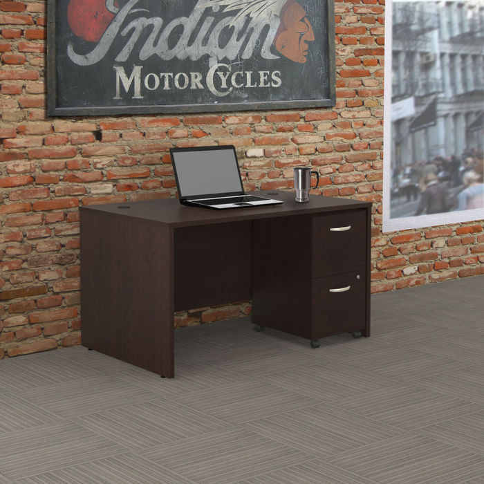 Series C Desk with 2 Drawer Mobile Pedestal