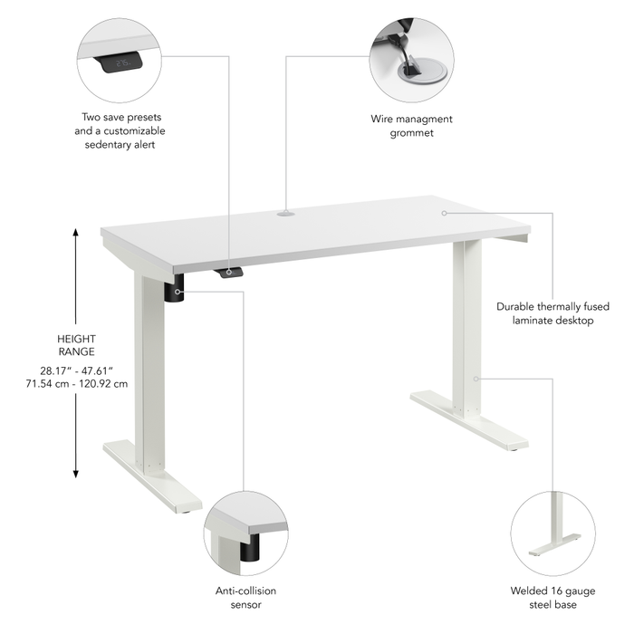 Move 40 Series 48W x 24D Electric Height Adjustable Standing Desk