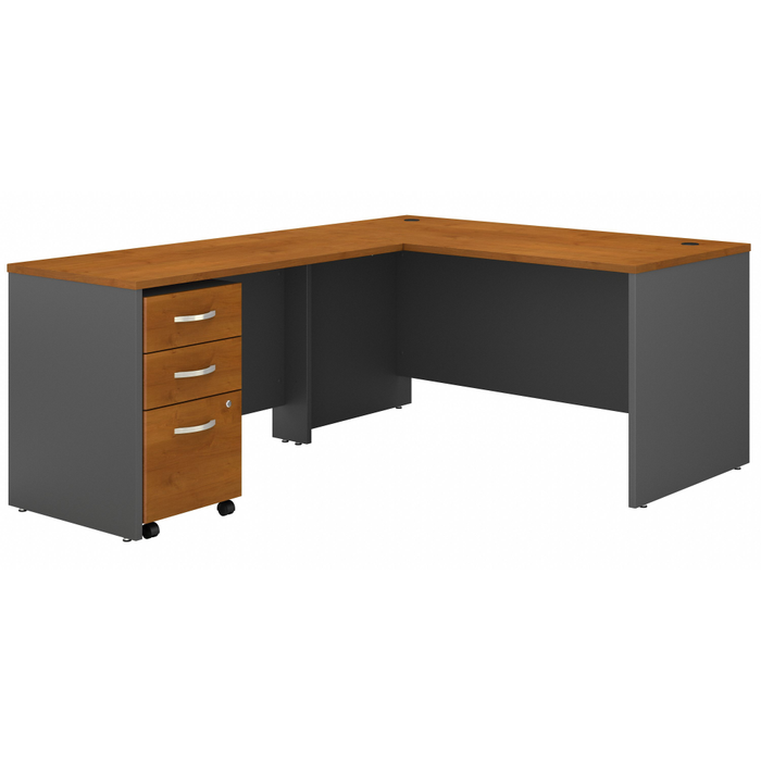 Series C 60W L Shaped Desk with 3 Drawer Mobile File Cabinet