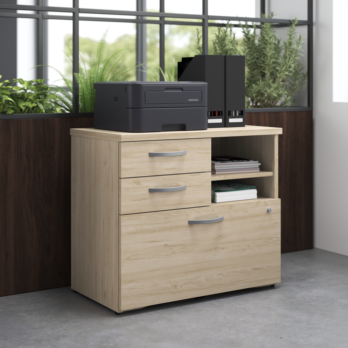 Studio C Office Storage Cabinet with Drawers and Shelves