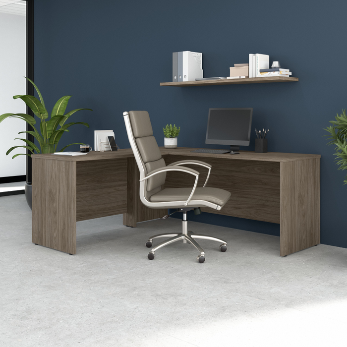 Studio C 72W x 24D L Shaped Desk with 42W Return