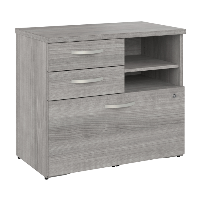 Studio C Office Storage Cabinet with Drawers and Shelves