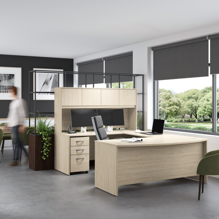 Studio C 60W x 30D L Shaped Desk with 42W Return