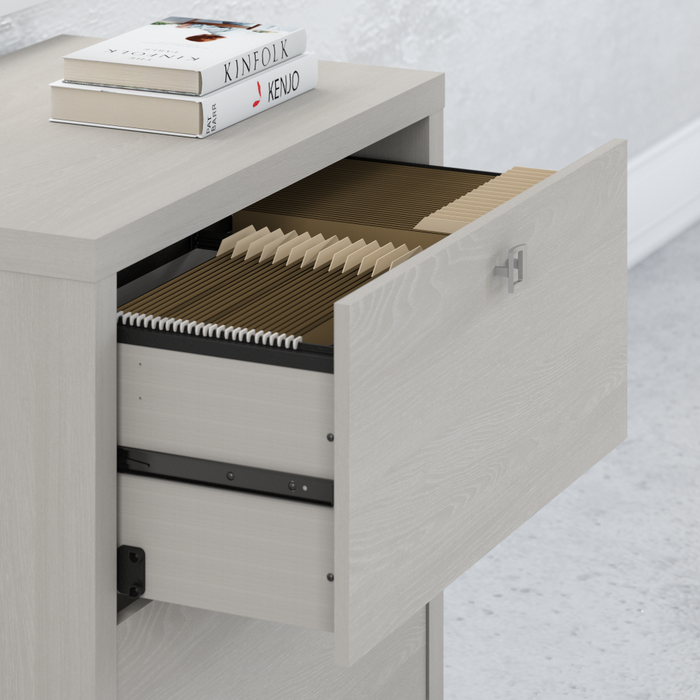 Echo Bow Front Desk and Credenza with Mobile File Cabinet