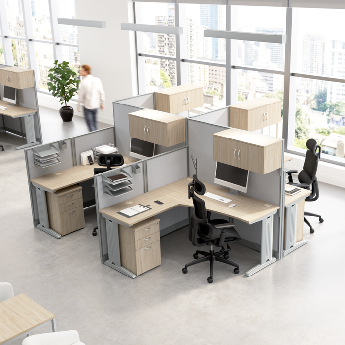 Office in an Hour 65W x 33D Straight Cubicle Desk