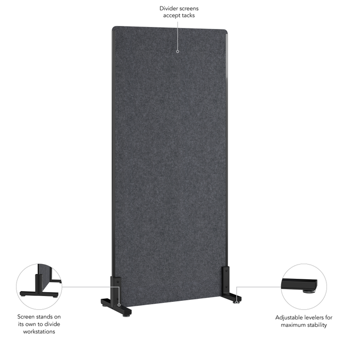 34W x 72H Freestanding Privacy Screen