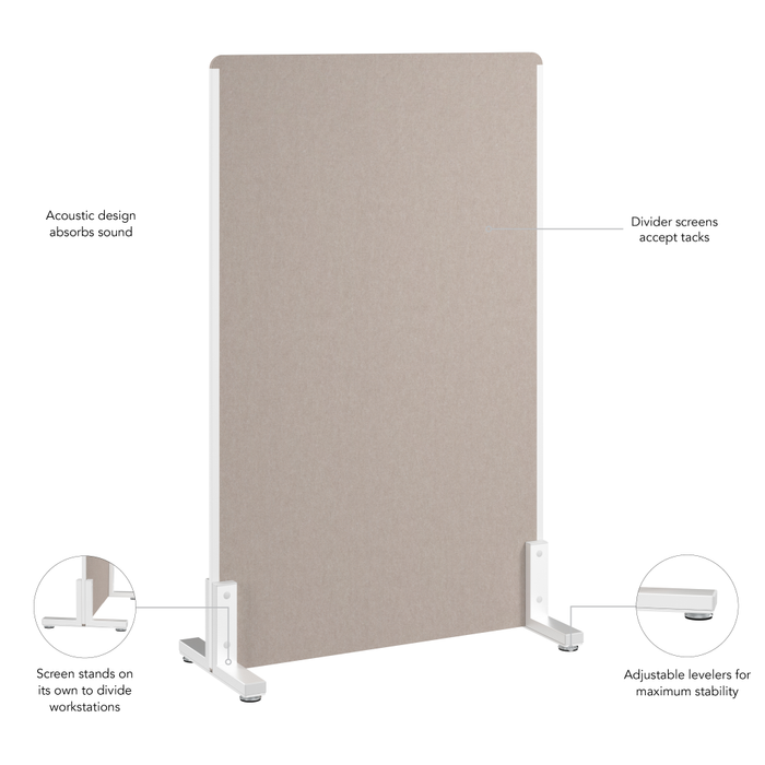 34W x 55H Freestanding Privacy Screen