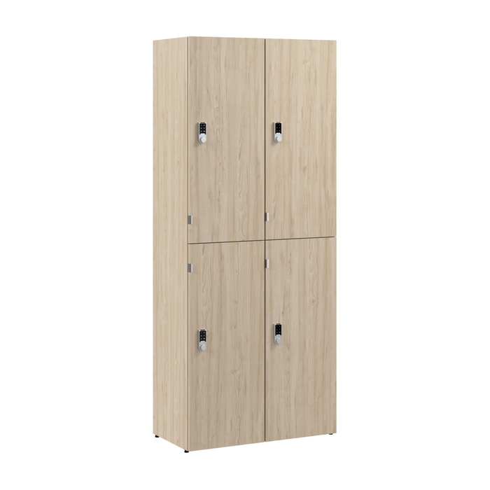 Assure Two Tier 4 Door Storage Lockers with Keypad Locks