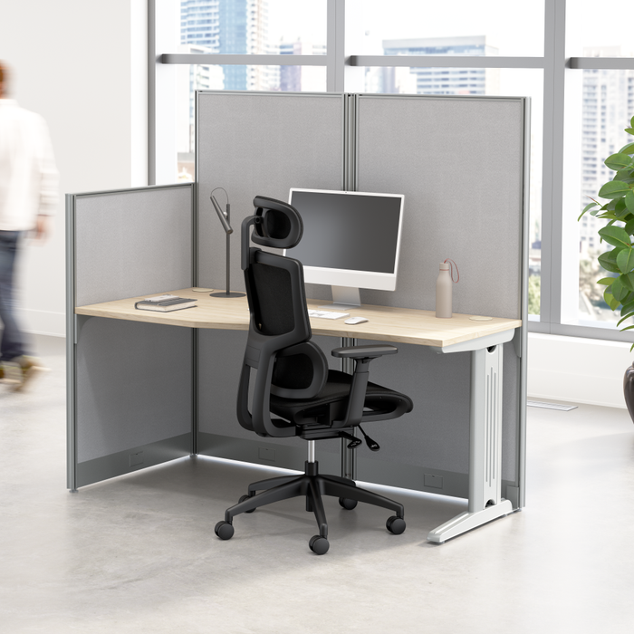 Office in an Hour 65W x 33D Straight Cubicle Desk
