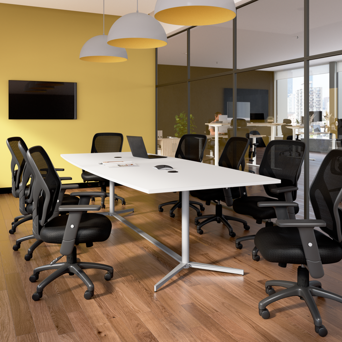 120-inch Office Conference Table with Metal Base