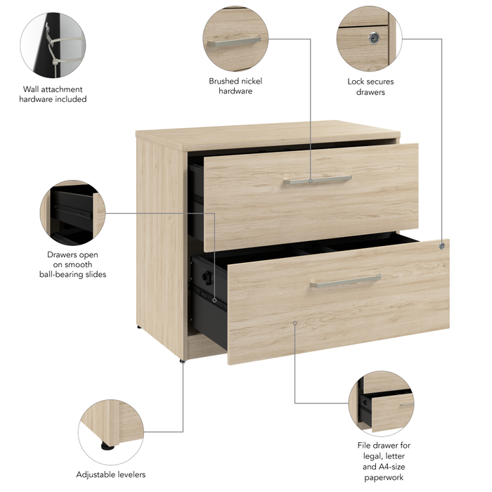 Vista 2 Drawer Lateral File Cabinet
