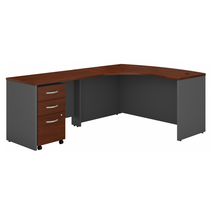 Series C Left Handed L Shaped Desk with Mobile File Cabinet