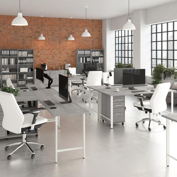 Hustle 60W x 30D Computer Desk and Storage Cabinet with Drawers and Shelves